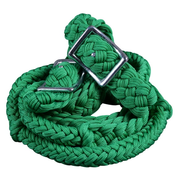 1" X 8Ft Hilason Braided Poly Horse Barrel Reins Flat W/ Easy Grip Knots