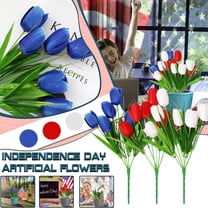 1 X Artificial Flower Bouquet Clearance! Artificial Flowers 1Pcs 6 Forks 6 Heads Simulated Tulip Artificial Flowers Wedding Party Home Decoration Wedding Bouquet Blue, Fake Flowers Promotion Sale!