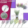 thumbnail image 1 of 1 X Artificial Flower Bouquet Clearance! Bunch of Fake Flowers Artificial Lavender Artificial Plastic Purple Flowers for Home Wedding Kitchen Garden Terrace Window Flocking Style Pink, Fake Flowers, 1 of 4