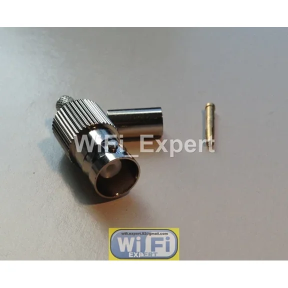 1 X Bnc Female Plug Crimp Rg58 Lmr195 Rg142 Cable Straight Rf Connector Usa