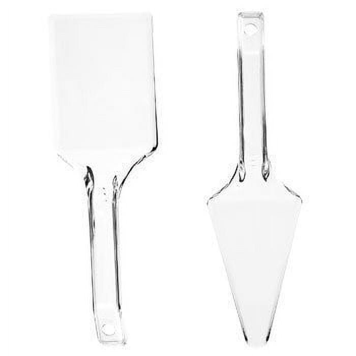 Cake Knife Set W/acrylic Handle Clear