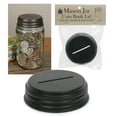 thumbnail image 1 of 1 X Coin Bank Mason Jar Lid, 1 of 3