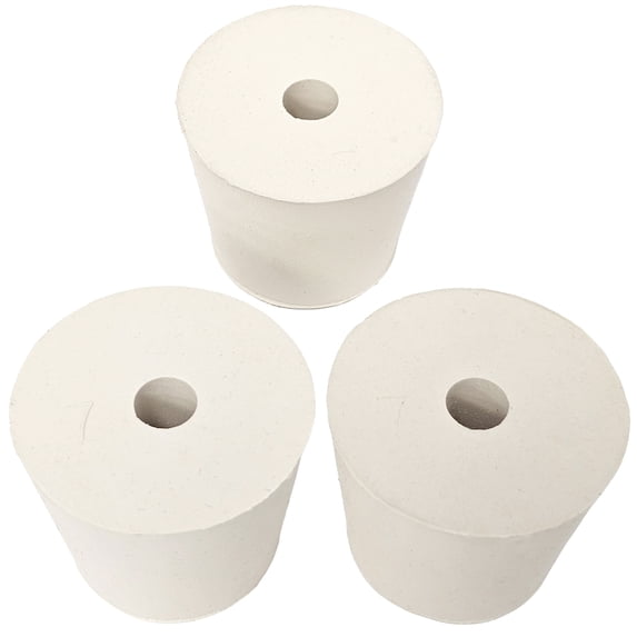 1 X Drilled Rubber Stopper #7 (Set of 3)