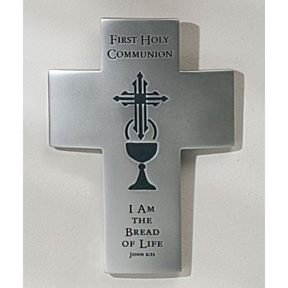 1 X First Holy Communion Wall Cross - Bread of Life John 6:35