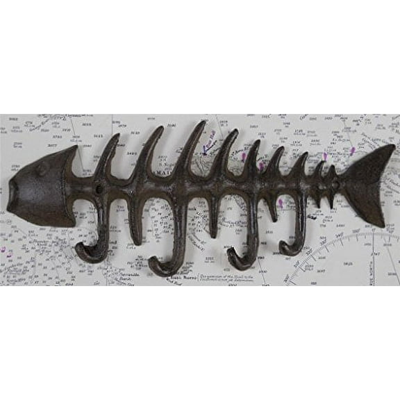 1 X Iron Fish Skeleton Key Rack