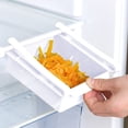 thumbnail image 1 of 1 X Refrigerator Storage Box White Slide Kitchen Fridge Freezer Space Saver Organizer Storage Rack Shelf Holder Wh Home Textile Storage, 1 of 4