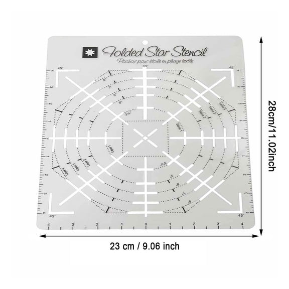 1 X Sewing Template Sewing Ruler, Folded Star Guide Template, Multipurpose Bowl Pattern Sewing Template, Diy Craft Stencil Cut Tool Household
