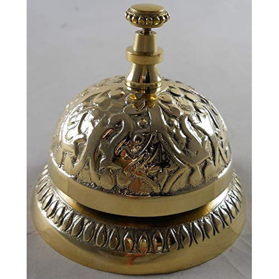 MGSIO Solid Brass Victorian Style Service Desk Bell