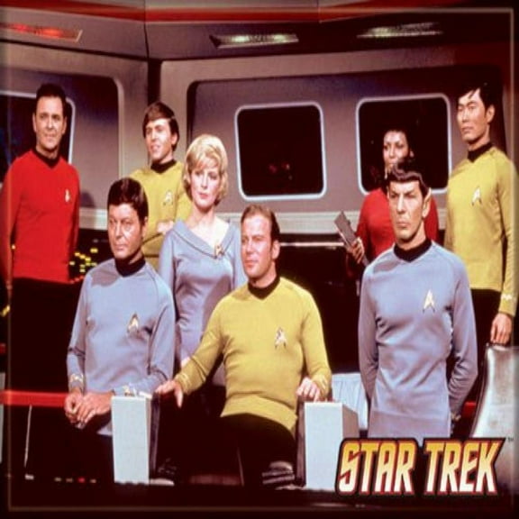 1 X Star Trek - Cast on Bridge Refrigerator Magnet