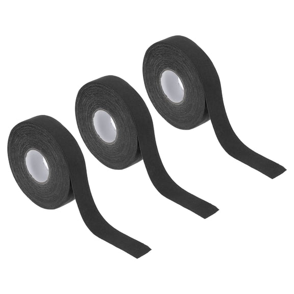 1"X27 Yard Hockey Tape Multipurpose Grip Protector for Hockey Stick Blade Bat, Black 3 Pack