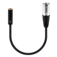 thumbnail image 1 of 1 * XLR Male to TRS Female Adapter-Black & silver, 1 of 8
