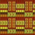 1 Yard 100% Cotton Woven Diamonds, Red, Yellow, 44