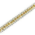 thumbnail image 1 of 1 Yard 3 Rows Rhinestone Chain, 8.5mm Crystal Close Claw Chain Trim (Silver, Yellow, White), 1 of 6