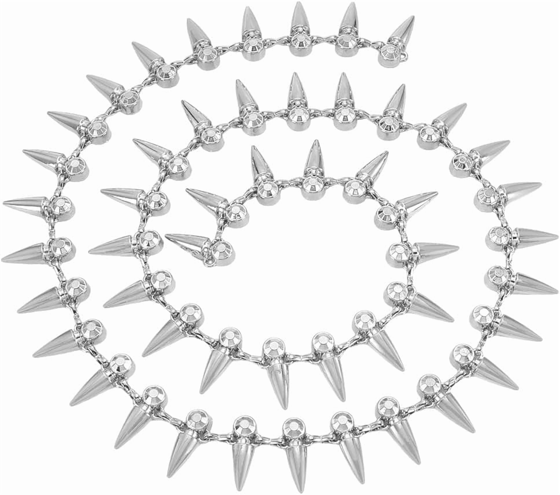 1 Yard Alloy Rivet Spike Stud Chain Trim 26mm Wide Sew On Spike Stud ...