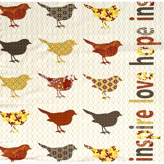 1 Yard - Birds & Blooms Mitzi Powers Double Border Cotton Fabric (Great for Quilting, Sewing, Craft Projects, Throw Pillows & More) 1 Yard X 44" Wide