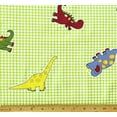 thumbnail image 1 of 1 Yard - Dinosaurs on Green Check Cotton Fabric (Great for Quilting, Sewing, Craft Projects, Throw Pillows & More) 1 Yard X 44" Wide, 1 of 2