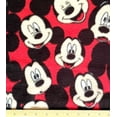 thumbnail image 1 of 1 Yard - Disney Mickey Mouse on Red Fleece Fabric (Great for Making a Throw Blanket, Sewing, Craft Projects, Throw Pillows & More) 1 Yard X 58 Inches, 1 of 2