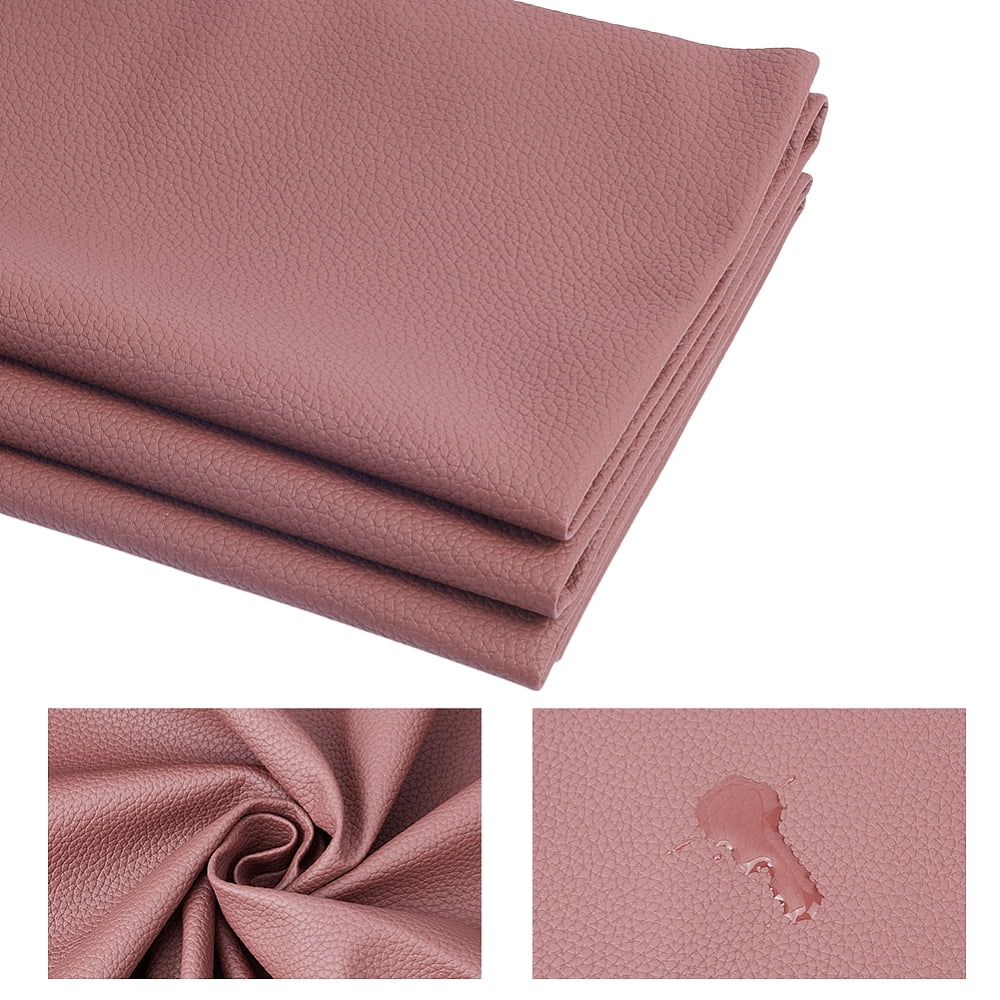 1 Yard Lichee Pattern PVC Leather Fabric for DIY Bag Clothing Accessories Dark Red 1400x1mm DIY