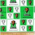 thumbnail image 1 of 1 Yard - Marshall University Marco the Bison Green Block Cotton Fabric (Great for Quilting, Sewing, Craft Projects, Throw Pillows & More) 1 Yard X 44" Wide, 1 of 2