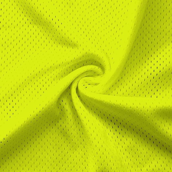 1 Yard – Neon Yellow Polyester Pro Mesh Heavy Jersey Fabric - Sold by The Yard - Variety of Colors - Durable Athletic Mesh Fabric, Ideal for Sewing Soccer and Basketball Jerseys Uniforms