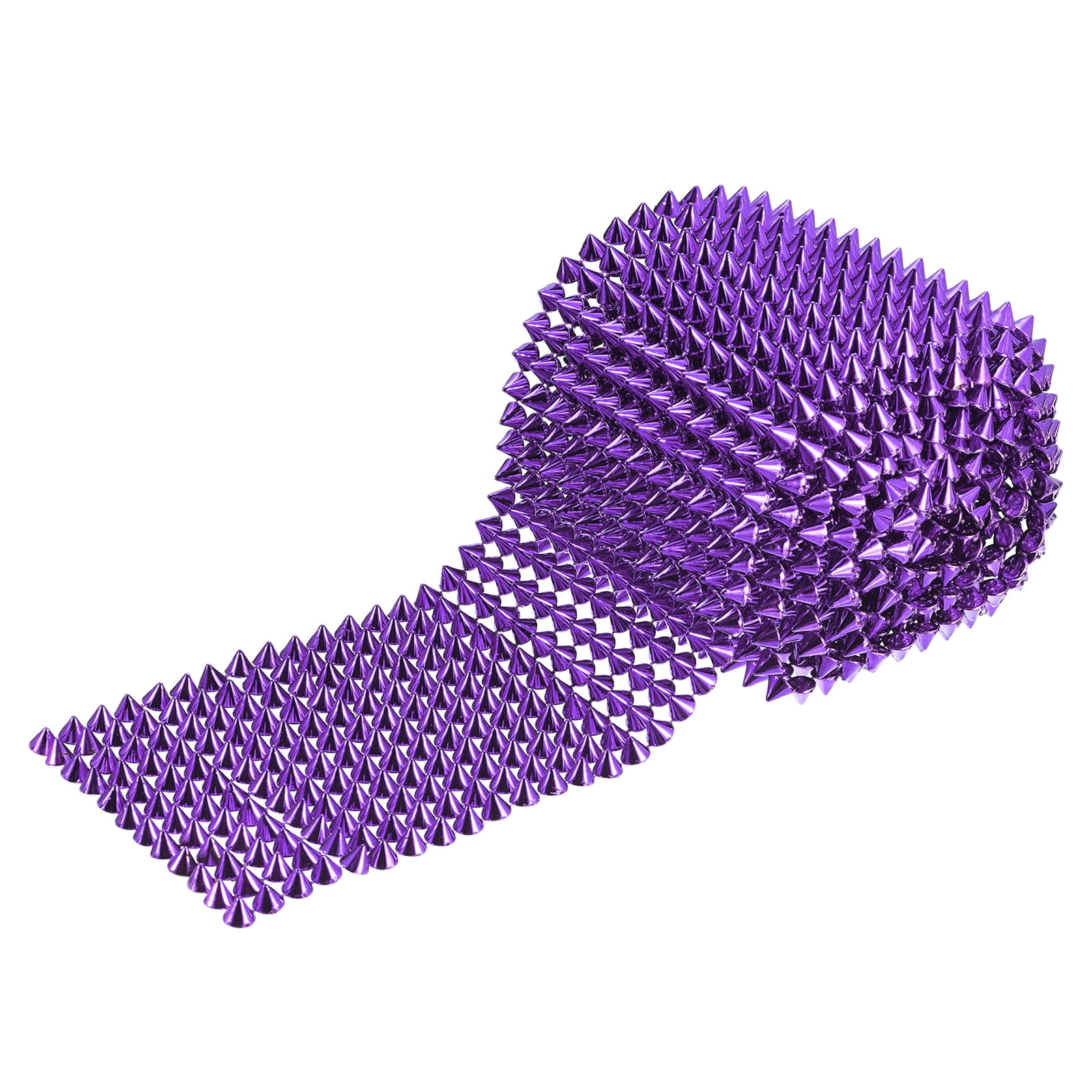 1 Yard Sew Stitch on Cone Spikes Studs, 12Rows Plastic Flat