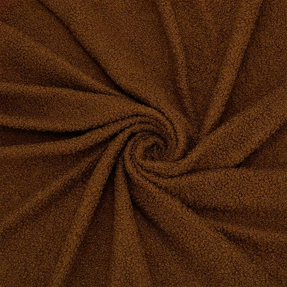 1 Yard Sienna Teddy Bear Fabric Polyester Solid Knit 63" Wide Brown DIY
