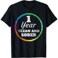 thumbnail image 1 of 1 Year Clean and Sober Addiction T-Shirt T-Shirt, 1 of 3
