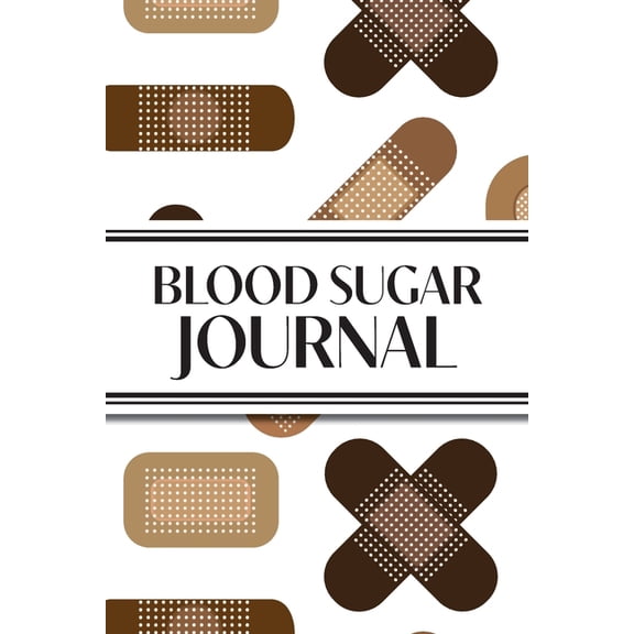 1-Year Daily Blood Sugar Journal (Medical Plasters Multi-Color Dark Skin Tone): 6"x9" 52+ Extra Weeks Daily Bl, (Paperback)