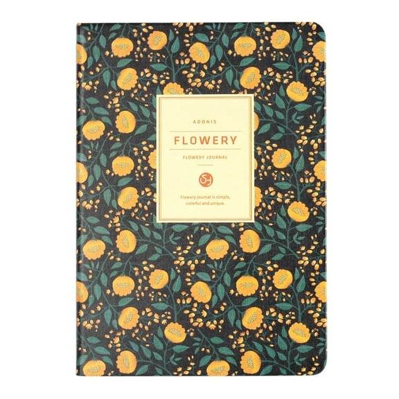 1-Year Flowery Journal Planner, 200-Page Weekly & Monthly Notebook | Colorful Floral Hardcover, No-Bleed Paper for Planning & Journaling