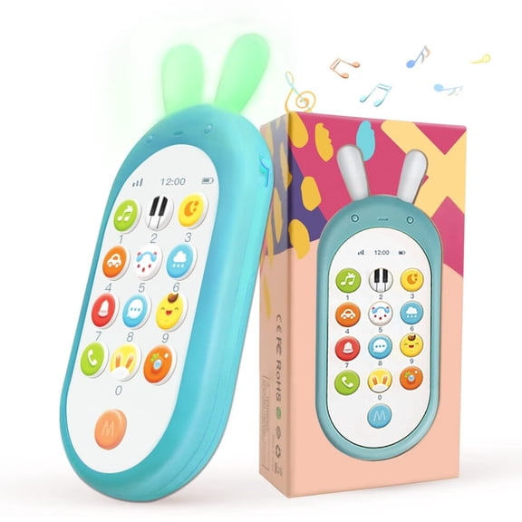 1 Year Old Girl Birthday Gift,Baby Cell Phone Toy Sensory Learning Toys with 12 Functions,Baby Girl Toys 6 to 12 Months Multi Sound Effects with Light Teething Toys for Babies Infants