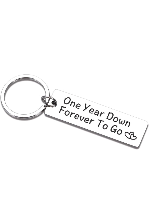 1 Year Paper Anniversary Keychain Gifts for Couple Boyfriend Girlfriend Anniversary Keychain 1 Year Anniversary for Him Her Women Men One Year Anniversary for Husband Wife Happy Anniversary Wedding