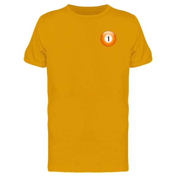 1 Yellow Billiard Pool Ball Tee Men's -Image by Shutterstock