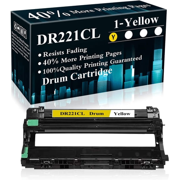 1 Yellow DR221CL Drum Unit Replacement for Brother HL-3140CW 3150CDN 3170CDW 3180CDW 9130CW 9140CDN 9330CDW 9340CDW 9015CDW 9020CDN Printer