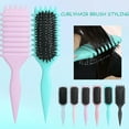 thumbnail image 1 of 1 anti-static dry and wet dual-use curling brush, with scalp massage and combing functions, rectangular design, used for drying and styling, 1 of 4