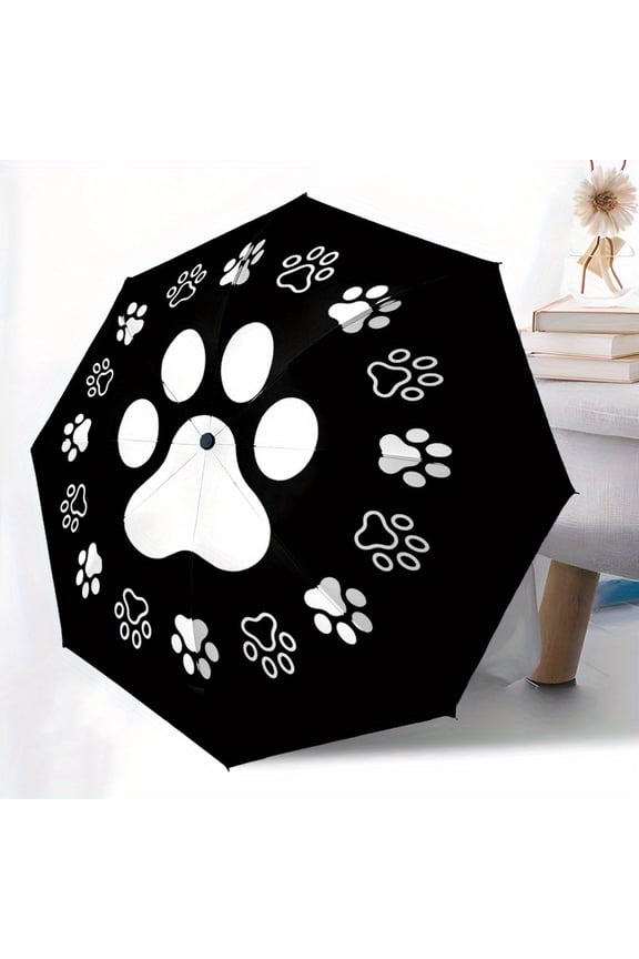 1 automatic one button opening and closing, compact folding canopy, sturdy 8-bone windproof design - lightweight and portable umbrella suitable for both women and men, perfect pet enthusiast gift