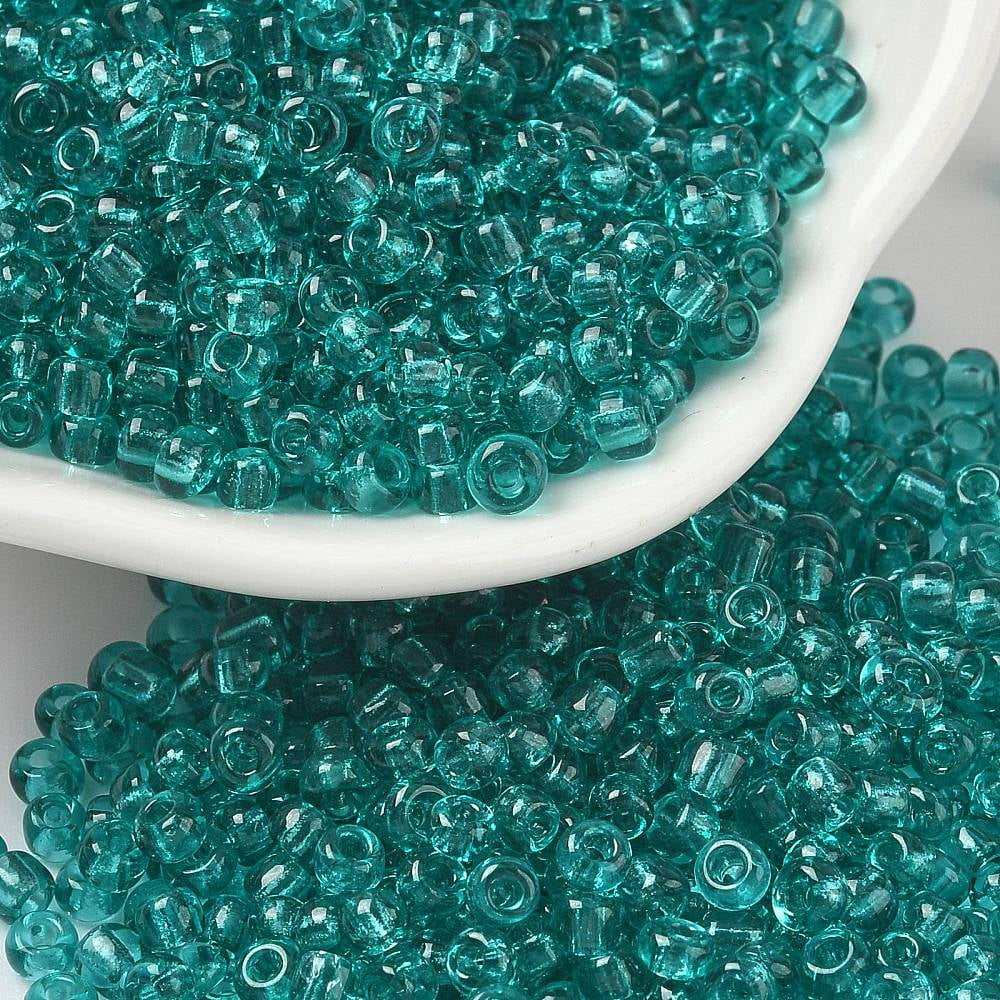 1 bag 8/0 Grade A Round Glass Seed Beads Transparent Colours Light Sea Green 8/0 3x2mm Hole: 1mm 10000pcs/bag