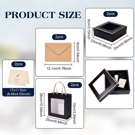 1 bag DIY box Making Kits including Paper Hand Bags Paper Jewelry boxes Leaf Pattern Kraft Envelopes and Greeting Cards set Mixed color boxes: 10x25x26cm 2pcs/bag