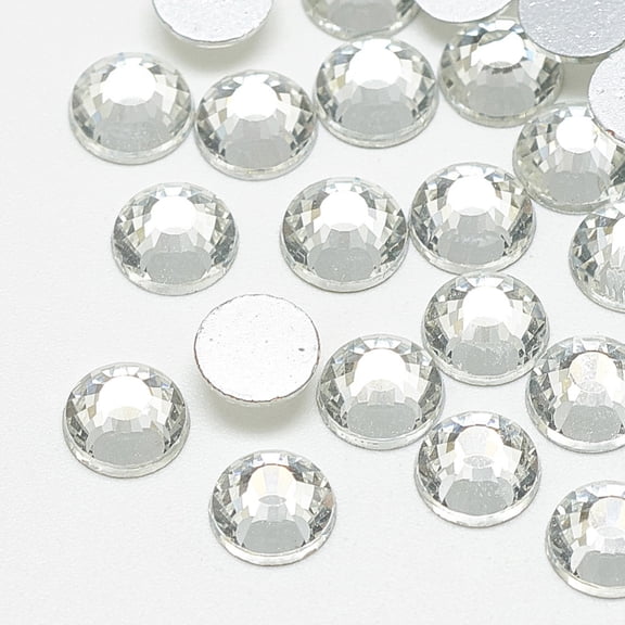 1 bag Flat Back Glass Rhinestone Cabochons Back Plated Half Round SS8 2.5mm about 1440pcs/bag