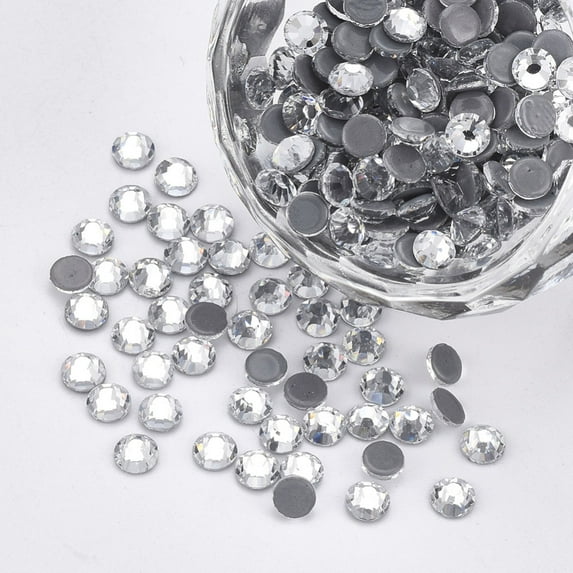 1 bag Hotfix Rhinestone Glass Rhinestone Flat Back Cabochons Half Round SS8 2.3~2.4x1mm 1440pcs/bag