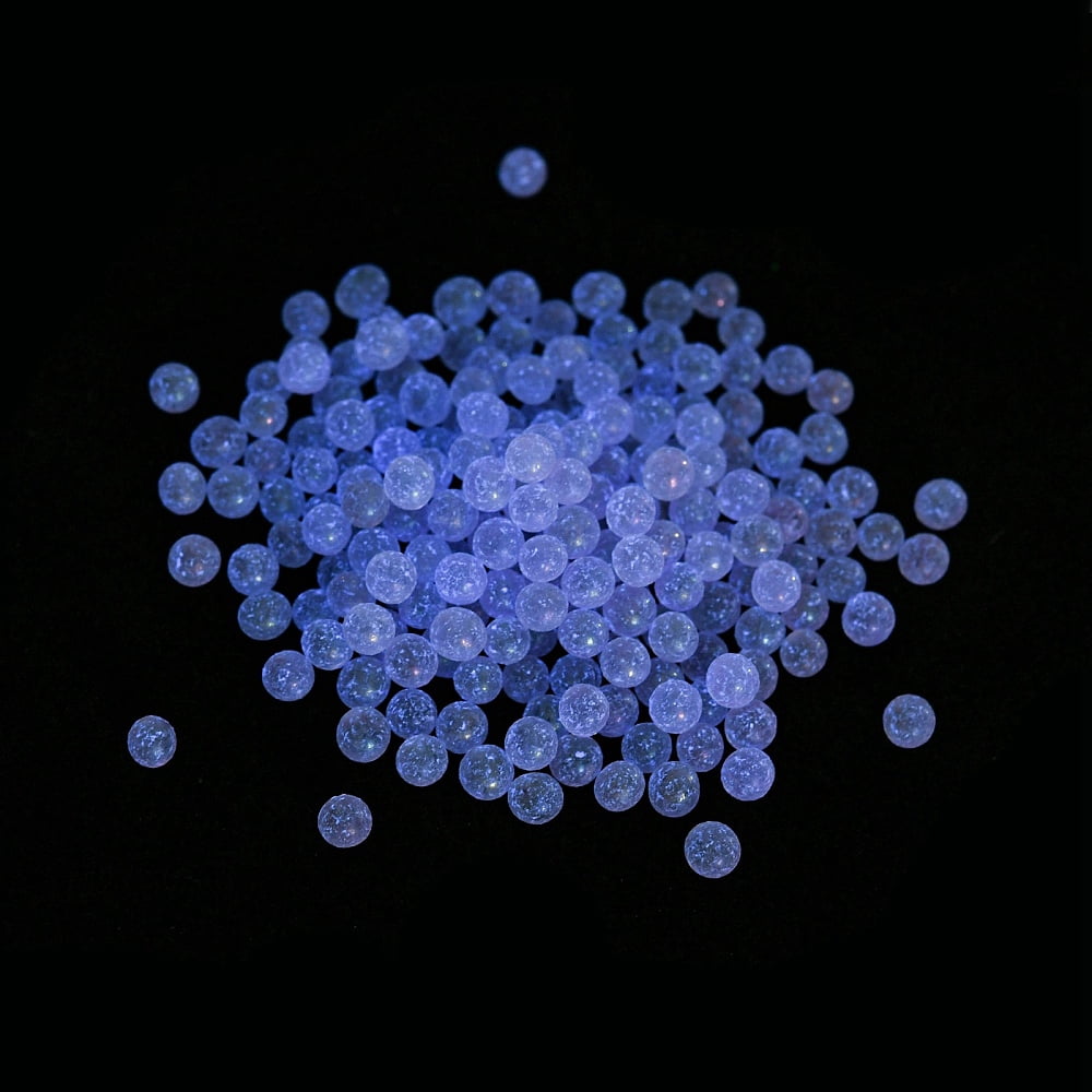 1 bag Luminous Glow in the Dark Transparent Glass Round Beads No Hole/Undrilled Violet 5mm about 2800pcs/bag