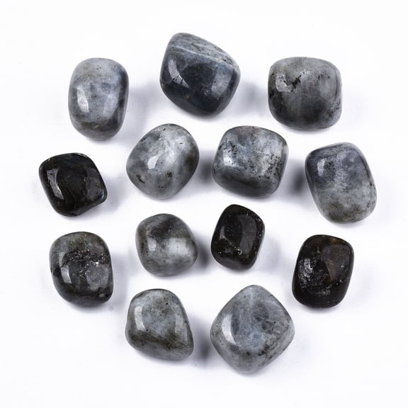 1 bag Natural Labradorite Beads Healing Stones for Energy Balancing Meditation Therapy Tumbled Stone Vase Filler Gems No Hole/Undrilled Nuggets 19~30x18~28x10~24mm 250~300g/bag