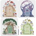 thumbnail image 1 of 1 bag US 1 set PET Hollow Out Drawing Painting Stencils for DIY Scrapbook Photo Album with 1pc Art Paint Brushes Tree of Life 300x300mm 3pcs/set, 1 of 7