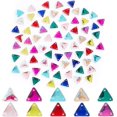thumbnail image 1 of 1 box 100pcs 10 colors Triangle Shape Sew on Rhinestone Glass Rhinestone Garments Accessories Multi-Strand Links Flat Back & Back Plated Mixed color 12x13.5x4.5mm Hole: 0.9mm 10pcs/color, 1 of 6