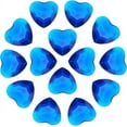 thumbnail image 1 of 1 box 100pcs Blue Rhinestone Heart Shape Flat Back Faceted Acrylic Rhinestones Plastic Gems Costume Jewels Embellishments for Jewelry Making Sewing DIY Crafts Home Wedding Decoration, 1 of 6