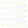 thumbnail image 1 of 1 box 160pcs Golden/Silver Ring Pendants Jewelry Linking Rings 10/12/14/16/18/20/22/30mm Circle Pendants for Earring Necklace Jewelry DIY Brass, 1 of 8