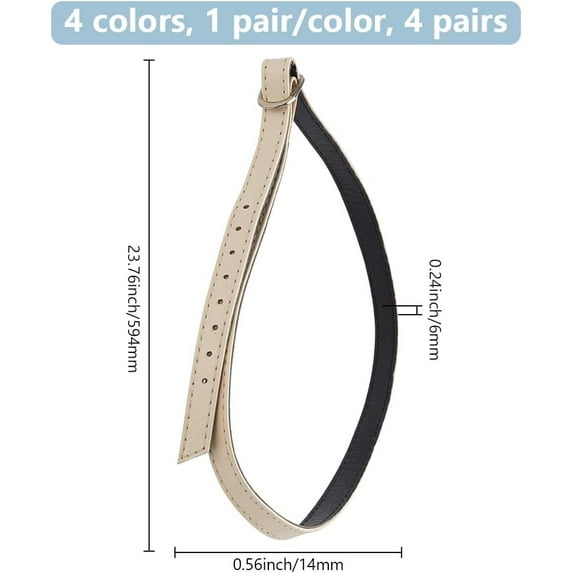 1 box 4 Pairs Shoe Straps 4 Colors Detachable Heels Straps Fixed Extender Heels Straps Anti Slip Adjustable Ankle Heel Straps for Leather Shoes Holding Loose High Heel Shoes