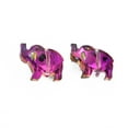 thumbnail image 1 of 1 box 96pcs Electroplate Glass Beads Strands Faceted Elephant Magenta 13x15x7mm Hole: 1mm, 1 of 4
