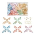 thumbnail image 1 of 1 box DIY Butterfly Wing Earrings Making Kit Including Transparent Resin Pendants 304 Stainless Steel Jump Rings Earring Hooks Mixed color 80pcs/box, 1 of 8