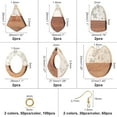 thumbnail image 1 of 1 box DIY Dangle Earring Making Kits Including Resin & Walnut Wood Pendants Brass Earring Hooks Brass Jump Rings Mixed Shapes, 1 of 6
