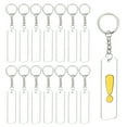 thumbnail image 1 of 1 box DIY Keychain Making Kits Including Acrylic Big Pendants 304 Stainless Steel Open Jump Rings Iron Split Key Rings Platinum & Stainless Steel color 70pcs/box, 1 of 6